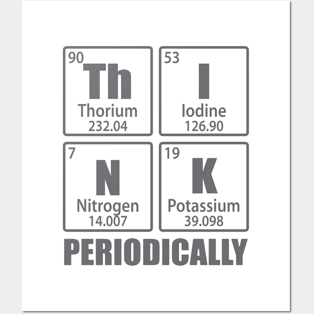 Think Periodically - Periodic Table of Elements Wall Art by TheInkElephant